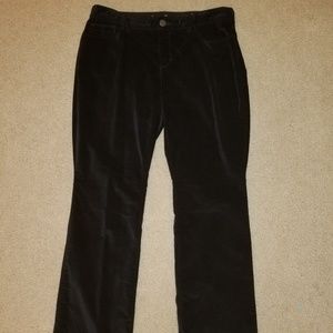 Black Curvy Bootcut Velvet Pants